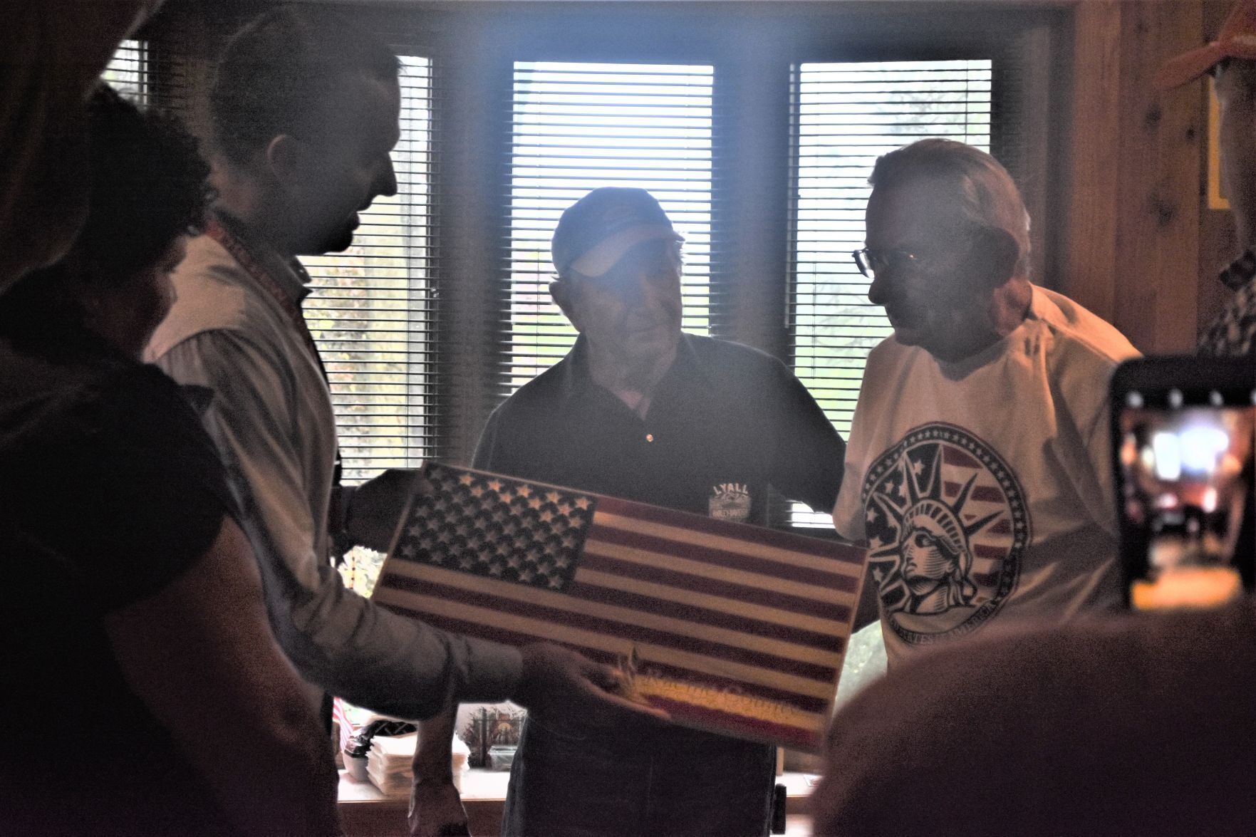 Presenting the flag